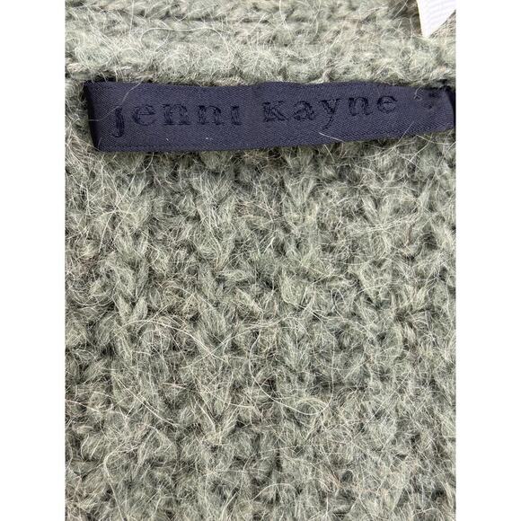 Jenni Kayne cocoon cardigan knit sweater olive XL acrylic alpaca wool chunky - Picture 8 of 9